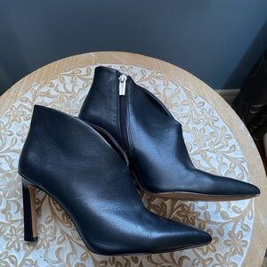 Vince Camuto Black Leather Ankle Boots